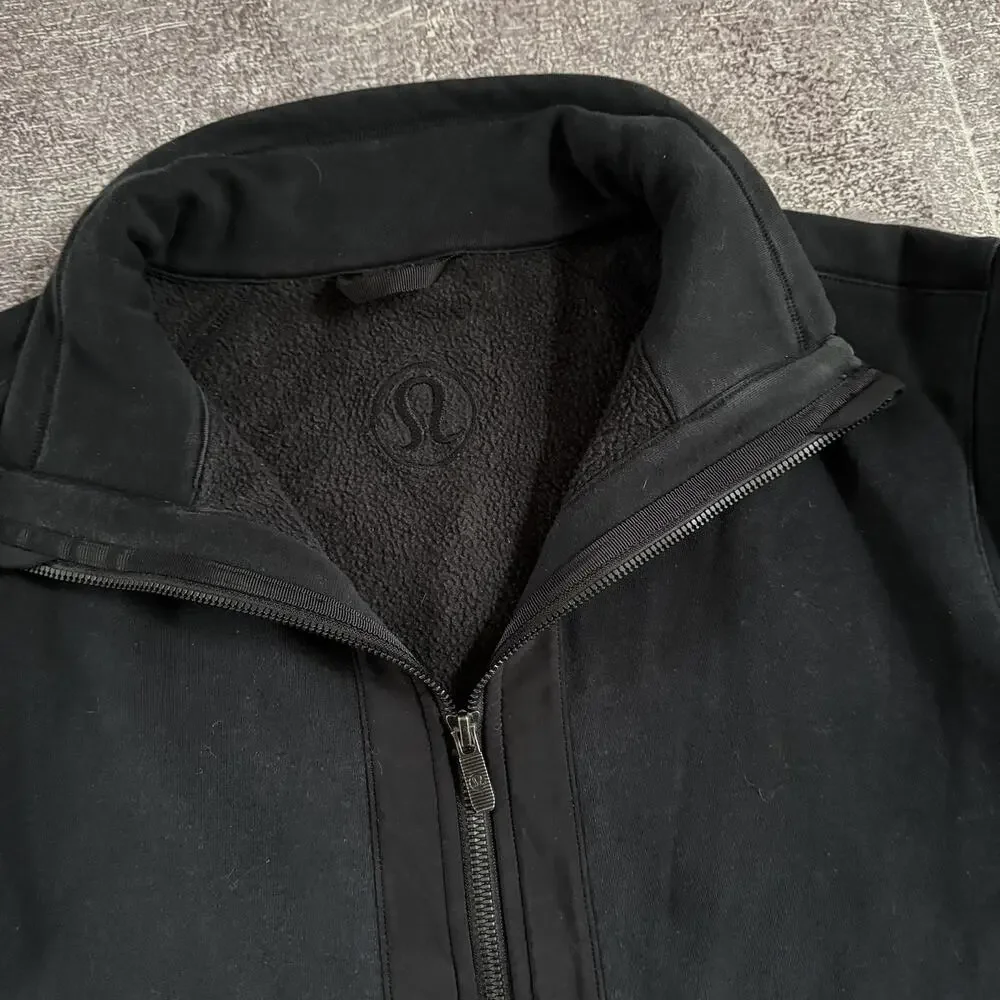 Women's Lululemon Light As Warmth Zip Up Black Yoga Define Athletic Jacket Sz 8
